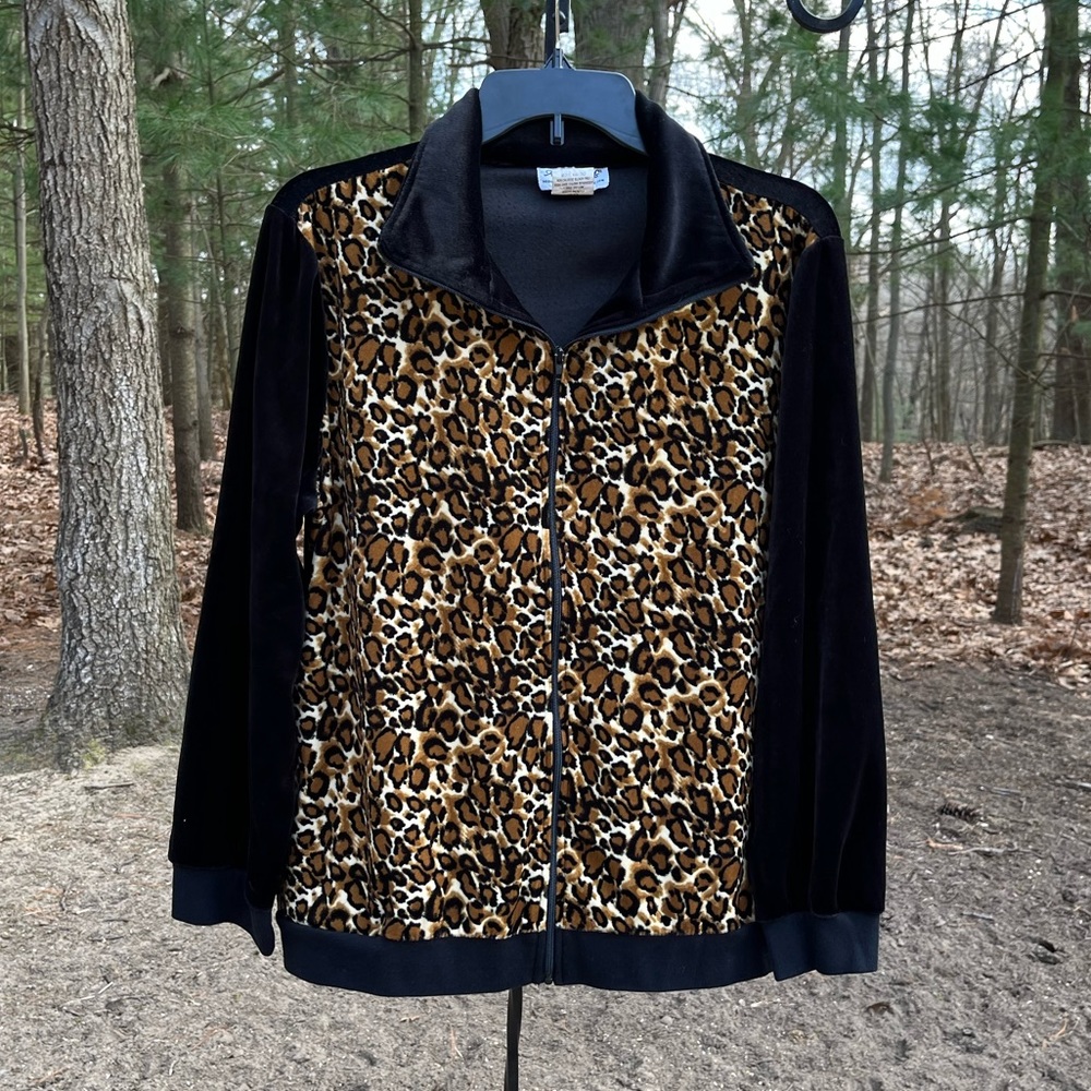 Vintage Leopard Velvet T-Shirt